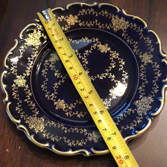 🇩🇪Lindner Kueps Echt Cobalt Fine China set: Cup, saucer, dessert plate - Picture 5 of 13